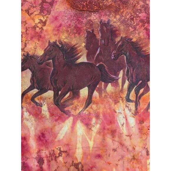 Reworked Reverse Tie Dye Horse Tee • Bleached Leopard Print • Oversized - Picture 4 of 8